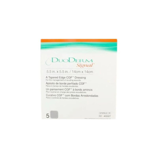 Convatec - Duoderm - 403327 - Signal Hydrocolloid Dressing 5 - 1/2 X Inch Square - Box/5