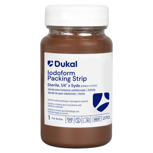 Dukal - 271 - Packing Strip, Iod 5% Str 1/2"X5Yds Alba - Box/12