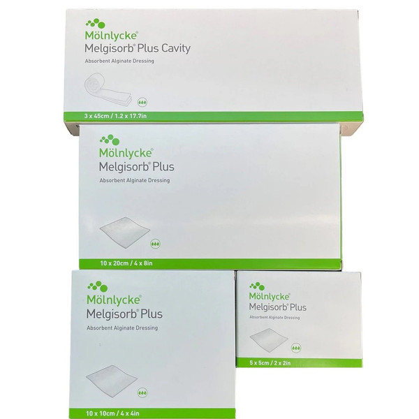 Molnlycke Health Care - Melgisorb - 252200 - Plus Absorbent Calcium Alginate Dressing 4 X 4 