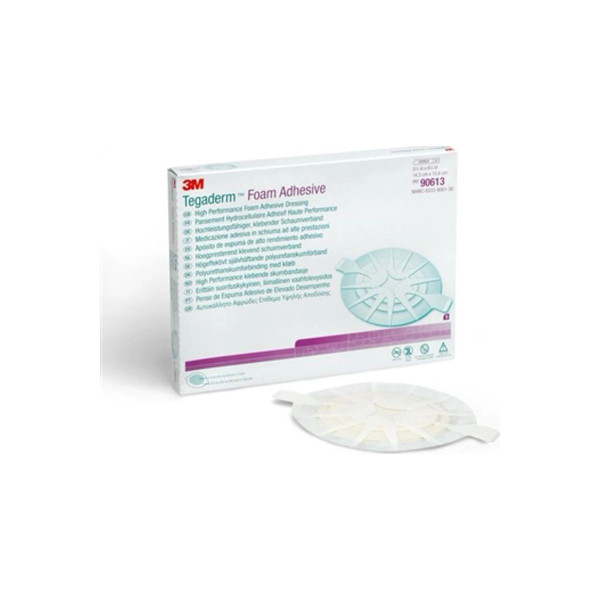 3M - 90613 - Foam Adhesive Dressing, 5 5/8" X 6 1/8", Oval - Box/1