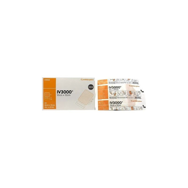 Smith & Nephew - 66024008 - Iv3000 I.V Dressing Reatic Film 4 X 3/8 Inch Sterile - Box/50