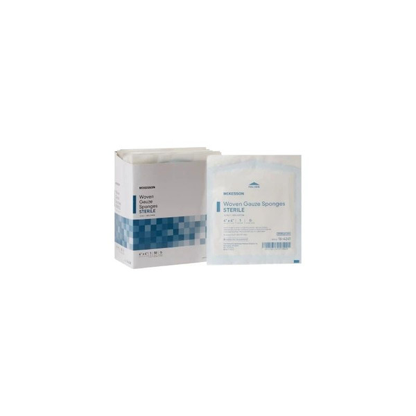 Mckesson - 16-4241 - Gauze Sponge 4 X Inch 1 Per Pack Sterile 12 - Ply Square - Box/50