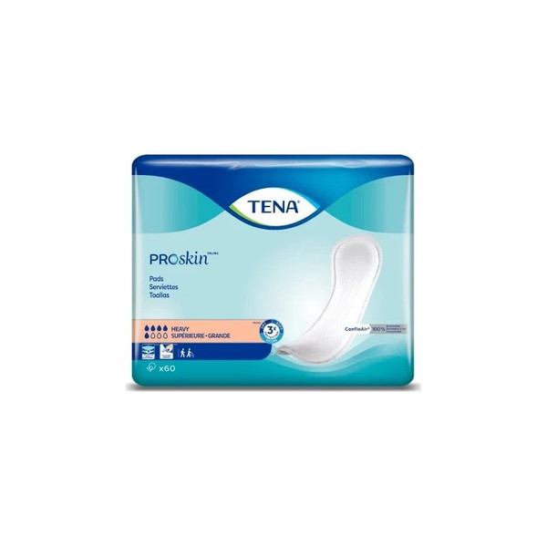 Essity Health & Medical Solutions - Tena Proskin - 41509 - Heavy Bladder Control Pad 12 Inch Length Absorbency Dry - Fast Core One Size Fits Most - Case/180