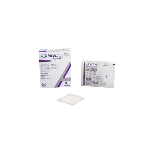 Convatec - 420681 - Aquacel Ag Foam Adhesive Dressing Pad Size - Box/10