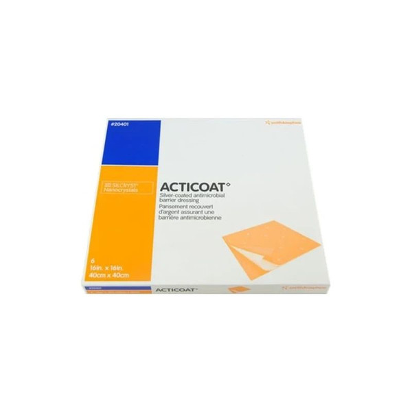 Smith & Nephew - Acticoat - 20401 - Silver Barrier Dressing 16 X Inch Square Sterile - Case/12