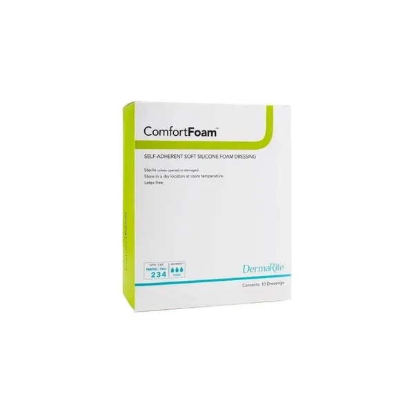 Dermarite - Comfortfoam - 44220 - Foam Dressing 2 X Inch Without Border Film Backing Silicone Face And Adhesive Square Sterile - Box/10