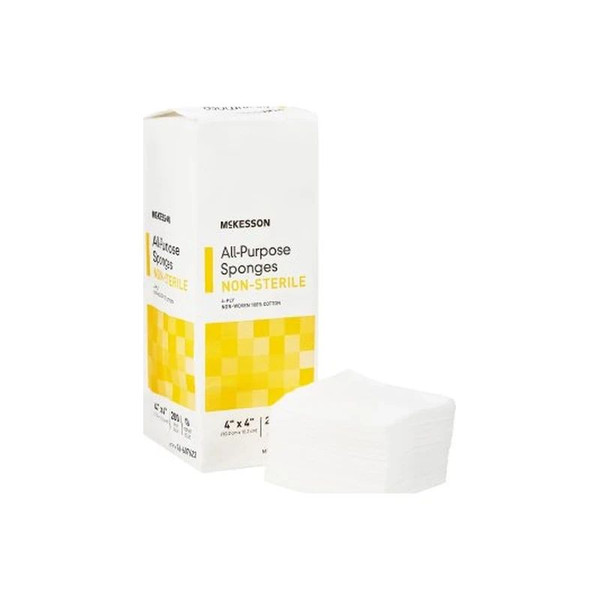 Mckesson - 16-607623 - Nonwoven Sponge 4 X Inch 200 Per Pack Nonsterile Ply Square - Case/20