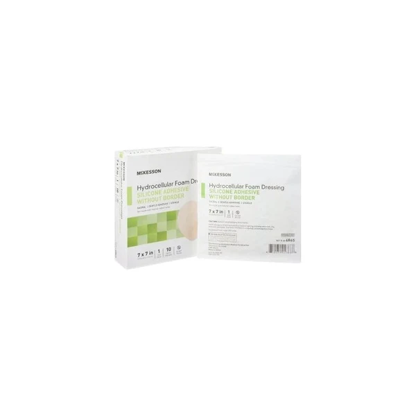 Mckesson - 4865 - Foam Dressing 7 X Inch Without Border Film Backing Silicone Gel Adhesive Sacral Sterile - Box/10