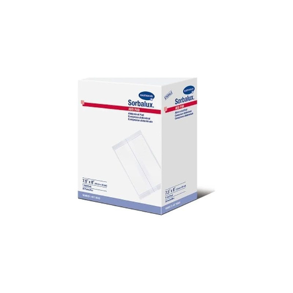 Hartmann - Sorbalux Abd - 48710000 - Abdominal Pad 7 - 1/2 X 8 Inch 1 Per Pouch Sterile Ply Rectangle - Box/20