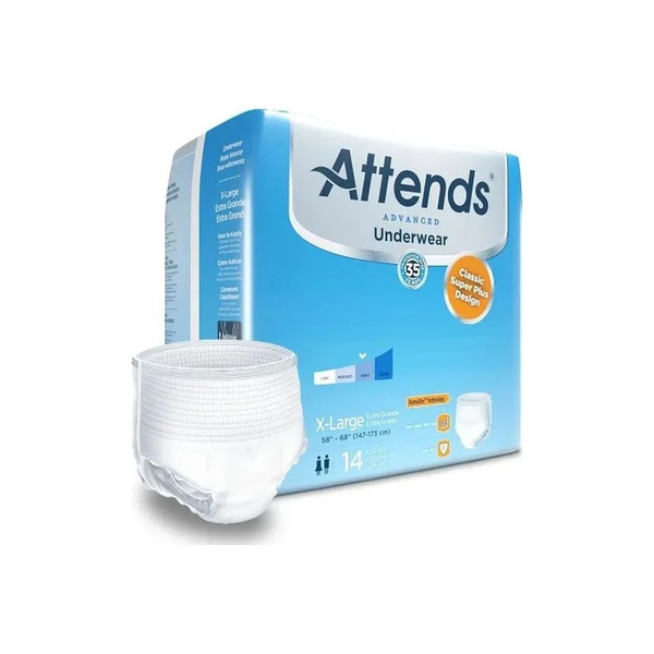 Attends Healthcare - Attends Advanced - APP0740 - Unisex Adult Absorbent Underwear Pull On With Tear Away Seams X-Large Disposable Heavy Absorbency 
