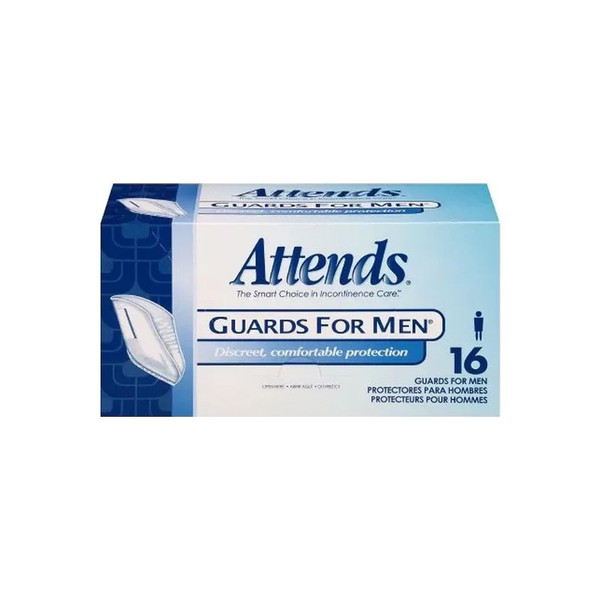 Attends Healthcare - Mg0400 - Guards For Men Bladder Control Pad 5.9 X 12 - 1/2 Inch Light Absorbency Polymer Core One Size Fits Most - Box/16