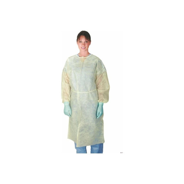 Medline - Classic Cover - Cri4000 - Protective Procedure Gown Regular / Large Yellow Nonsterile Not Rated Disposable - Case/50