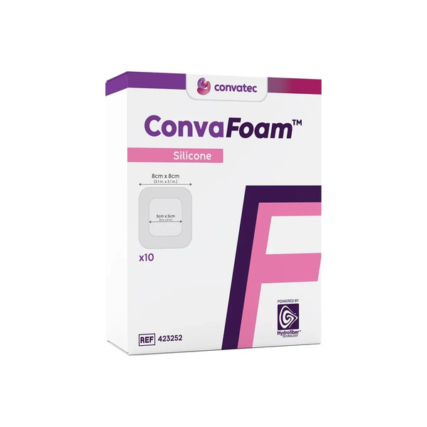 Convatec - Convafoam - 423355 - Non - Adhesive Hydrofiber Foam Dressing, 4" X 4". - Box/10