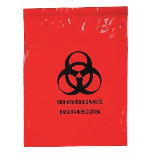 Medegen Medical - 4921 - Products Biohazard Waste Bag Red Ldpe 12 X 15 Inch - Case/1