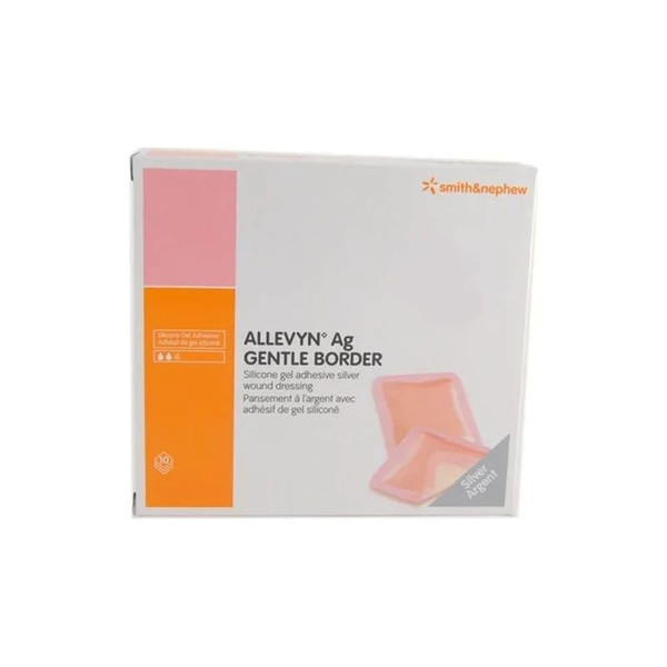 Smith & Nephew - Allevyn Ag Gentle Border - 66800454 - Silver Foam Dressing 7 X Inch Square Sterile - Each