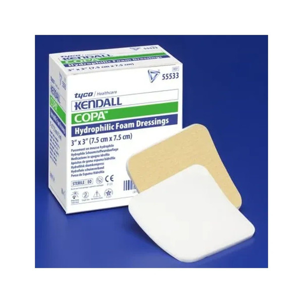 Cardinal Health - Kendall - 55548P - Foam Dressing Plus 4 X 8 Inch Without Border Polyurethane Backing Nonadhesive Rectangle Sterile - Case/50