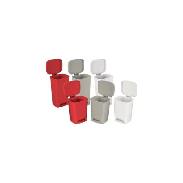 Mckesson - 81-25269 - Trash Can 32 Quart Rectangular White Plastic Step On - Each