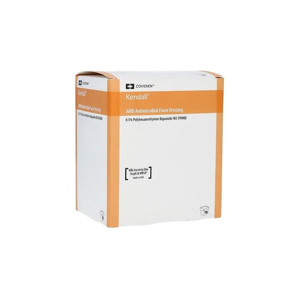 Cardinal Health - Kendall - 55566Bamdg - Amd Antibacterial Foam Dressing 5 - 1/2 X Inch Sterile - Case/50