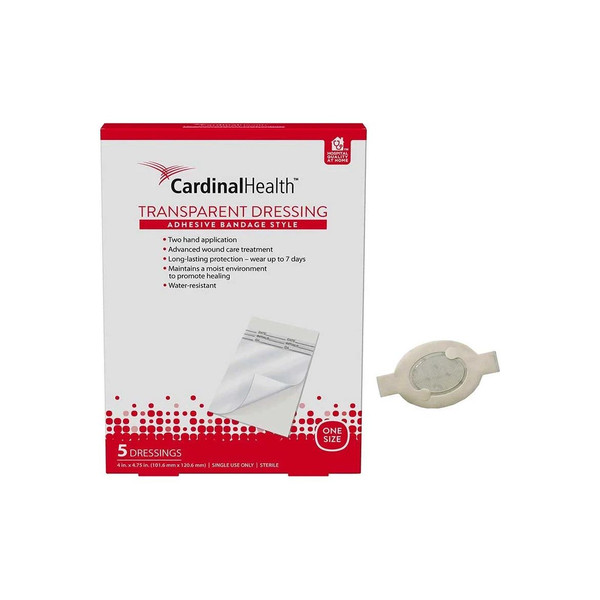 Cardinal Health - Td-30 - Standard Frame Style Window Out Transparent Dressing, 4" X 4.5" - Box/50