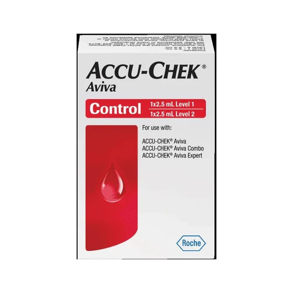Roche - 04528638001 - Diagnostics Accu - Chek Aviva Control Solution 2 - 1/2Ml, High/Low Level - Box/2
