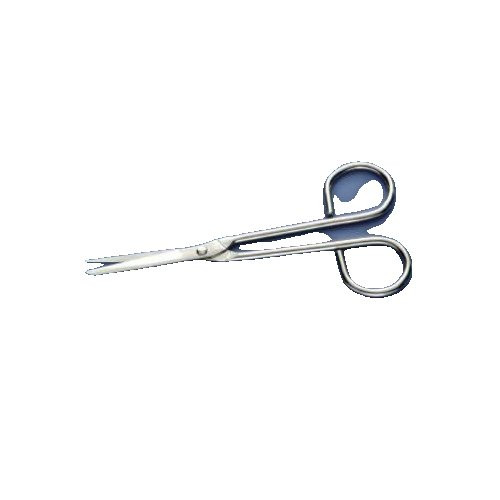Busse - 7246 - Utility Scissors Nurse 5 1 4 Inch Length Floor Grade Stainless Steel Sterile Finger Ring Handle Angled Sharp Tip Blunt 