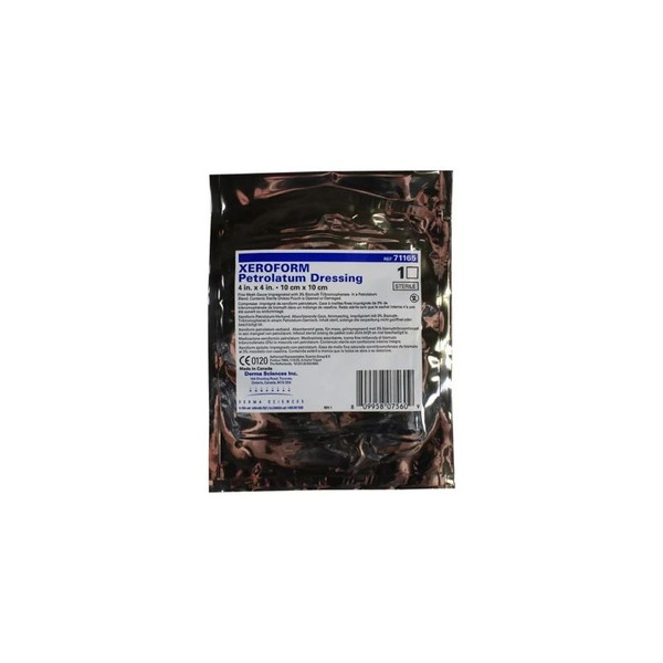 Gentell - Xeroform - Dkc71165 - Petrolatum Impregnated Dressing Square 4 X Inch Sterile - Case/150
