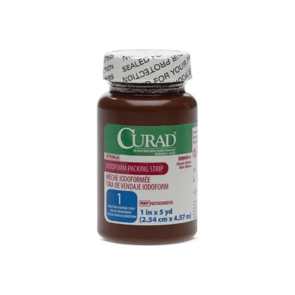 Medline - Curad - Non256015 - Industries Sterile Iodoform Packing Strip 1" W X 5 Yds L Tightly Woven 100% Cotton Gauze Strips Are Ideal For Drainage Of Open And/Or Infected Wounds. - Each