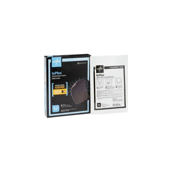 Medline - Ioplex - Msc5345Ep - Industries Iodophor Foam Wound Dressings, 4" X 5". - Box/8