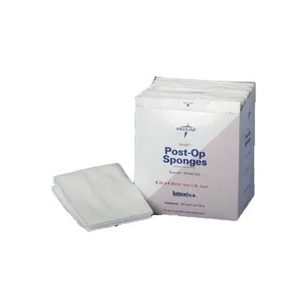 Medline - Non21441 - Industries Sterile Post - Op Gauze Sponge 4" L X 3" W, 2'S, Absorbent Cellulose - Box/25