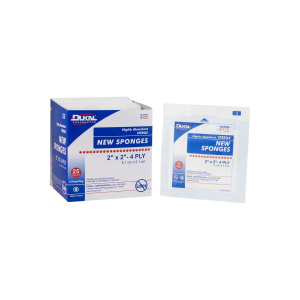 Dukal - 6122 - Sponge, Non - Woven New Sterile, 4 - Ply - Each