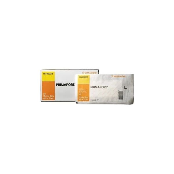 Smith & Nephew - Primapore - 66000318 - Adhesive Dressing 3 - 1/8 X 6 Inch Rectangle Sterile - Box/20