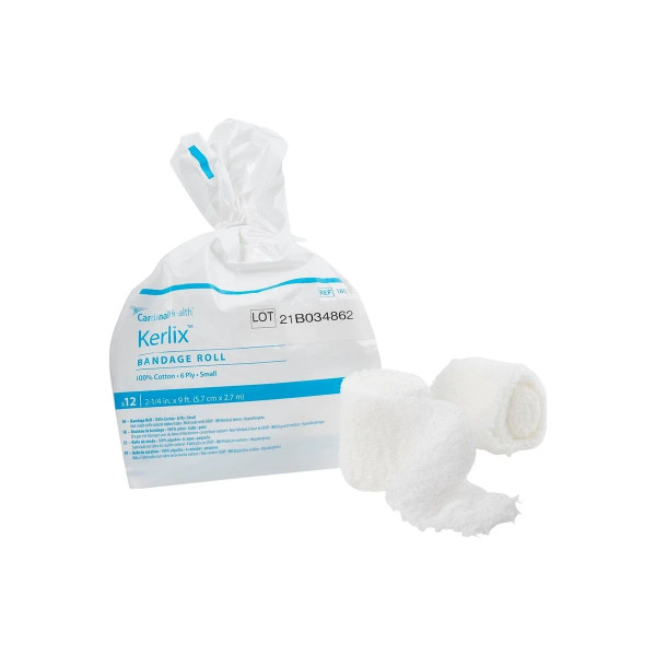 Cardinal Health - Kerlix - 1801- Fluff Bandage Roll 2 - 1/4 Inch X 3 Yard 12 Per Pack Nonsterile 6 - Ply Shape - Case/96