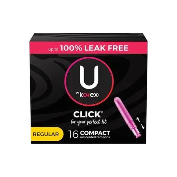 Kimberly Clark - Wypall - 51585 - U By Kotex Click Compact Tampons, Super Plus, Unscented, 32 Count. - Box/32
