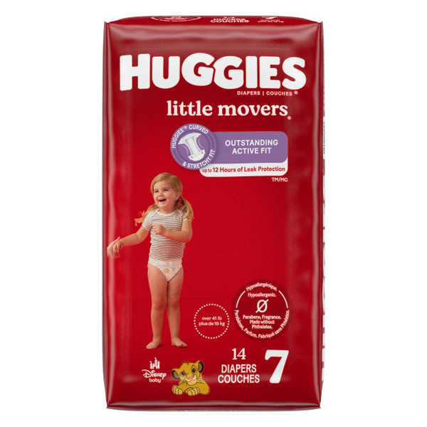 Kimberly Clark - 53851 - Huggies Little Movers, Size 7 - Case/56