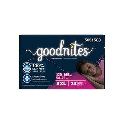 Kimberly Clark - 56515 - Goodnites Giga Pack Youthpant, Girl, Size 7 - Case/24
