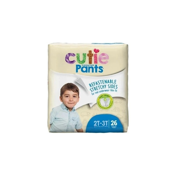 First Quality - Cutie Pants - CR7007 - Refastenable Training Pants For Boys Medium 2T To 3T, Up To 34 Lb 