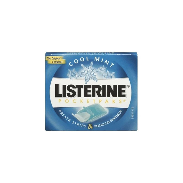 Johnson & - Listerine Pocketpaks - 01254743310 - Sales - Breath Strips 0.1 Oz Cool Mint Flavor - Carton/12