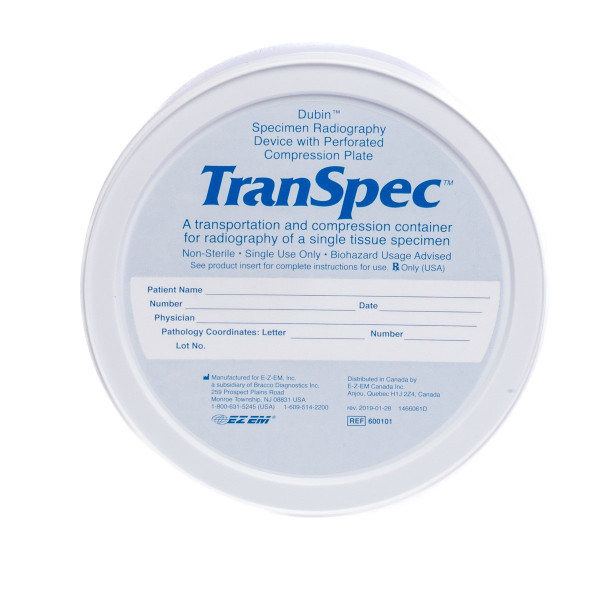 Bracco Diagnostics - Transpec - 600101 - Specimen Device For Radiography - Case/10