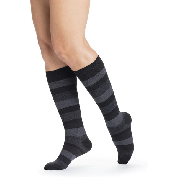 Sigvaris - 832CLLW19 - Microfiber Shades, Womens, Calf, Long, Stripe