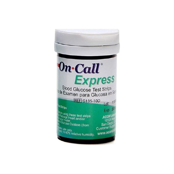 Acon Laboratories - On Call - 755729-200 - Express Blood Glucose Test Strips Pack - Case/10000