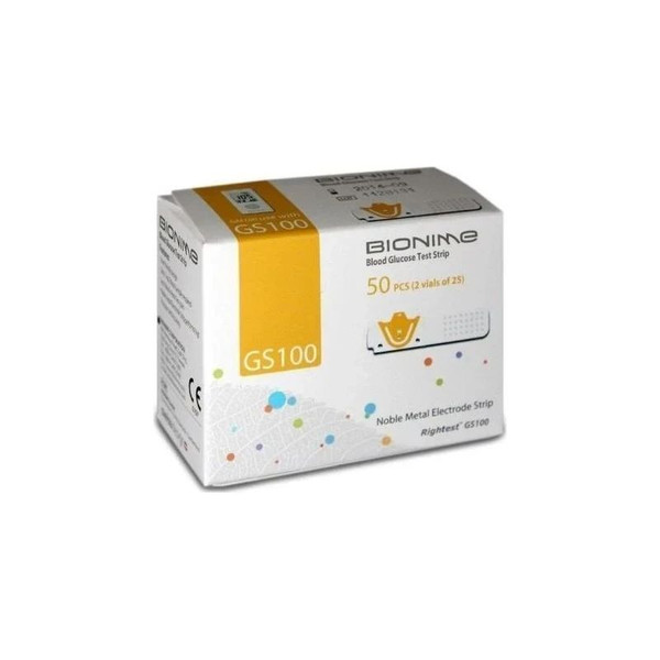 Bionime - 99Gs100-551 - Blood Glucose Test Strips Pack - Box/50