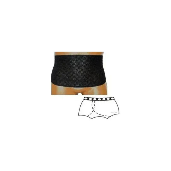 Team Options - 83002Lr - Open Crotch With Built - In Barrier/Support, Black, Right - Side Stoma, Large 8 - 9, Hips 41" - 45" - Each