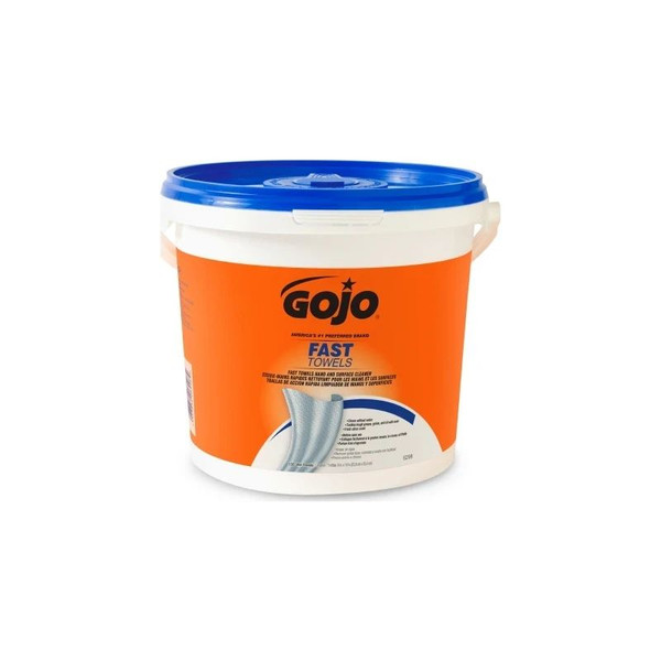 Gojo Industries - 6298-04 - Fast Surface Cleaner Premoistened Alcohol Based Manual Pull Wipe 130 Count Pail Citrus Scent Nonsterile - Case/520