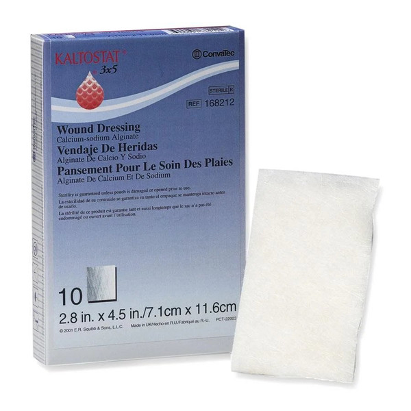 Convatec - Kaltostat - 168214 - Alginate Dressing 4 X 8 Inch Rectangle
