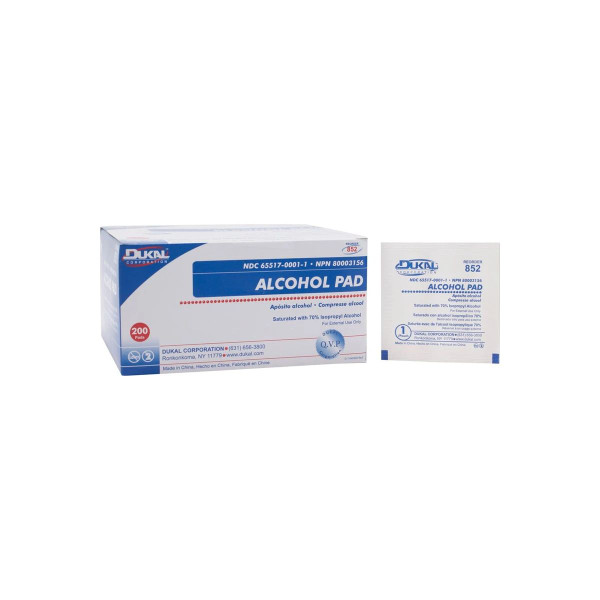 Dukal - 852 - Alcohol Prep Pad, Non - Sterile - Each