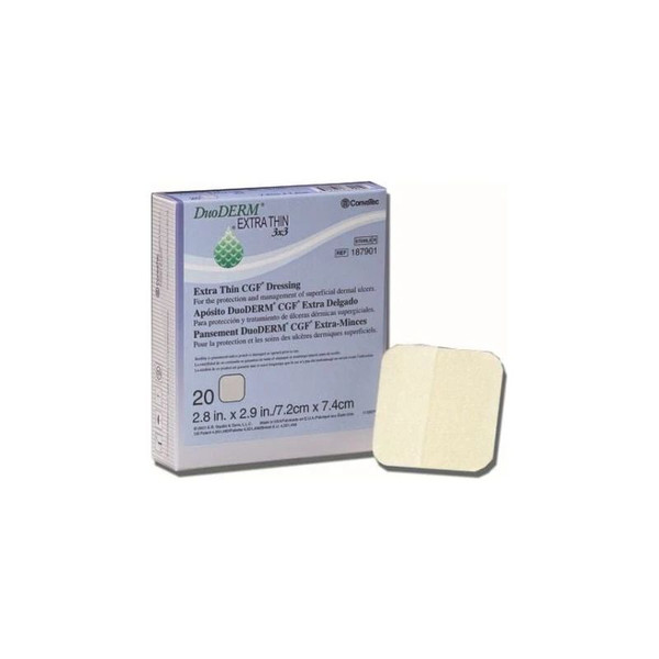 Convatec - Duoderm - 187961 - Extra Thin Hydrocolloid Dressing 2 X 8 Inch Rectangle - Box/10