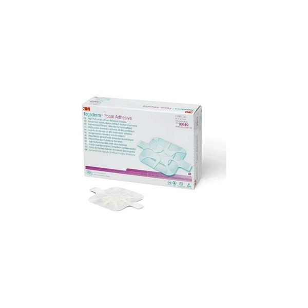 3M - Tegaderm - 90610 - Dressing, Foam Adhsv 3.5 X3.5 - Box/10