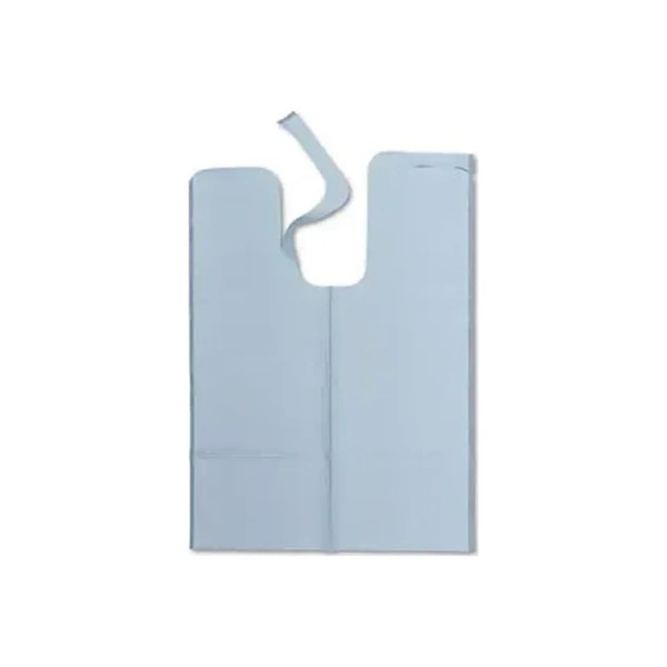 Tidi Products - 917673 - Chainless Bib & Ties, 18" X 25", Blue - Case/1