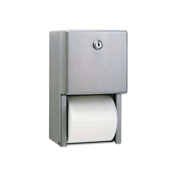 Lagasse - Bobrick - Bob2888 - Toilet Tissue Dispenser Satin Finish Stainless Steel Manual Pull Double Roll Surface Mount - Each