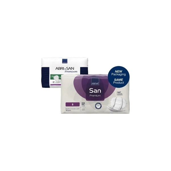 Abena - Abri-San Premium - 9374 - Incontinence Liner 21 Inch Length Moderate Absorbency Fluff / Polymer Core Level 5 - Case/144